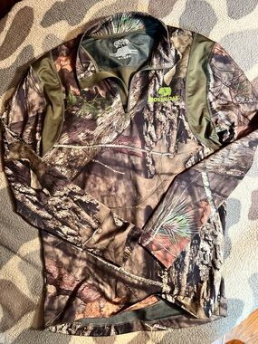 Mossy Oak Elite Camo Pullover - Brown/Green